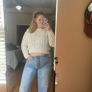 Ralph Lauren Cropped Fisherman Sweater